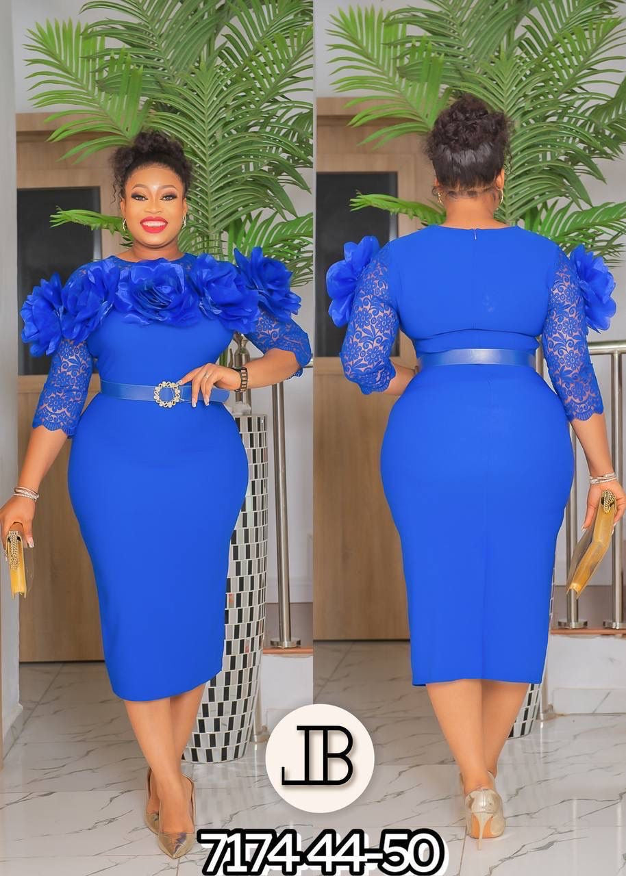 Gorgeous blue Below The Knee Dress Godshandfashion Gorgeous blue Below The Knee Dress Godshandfashion