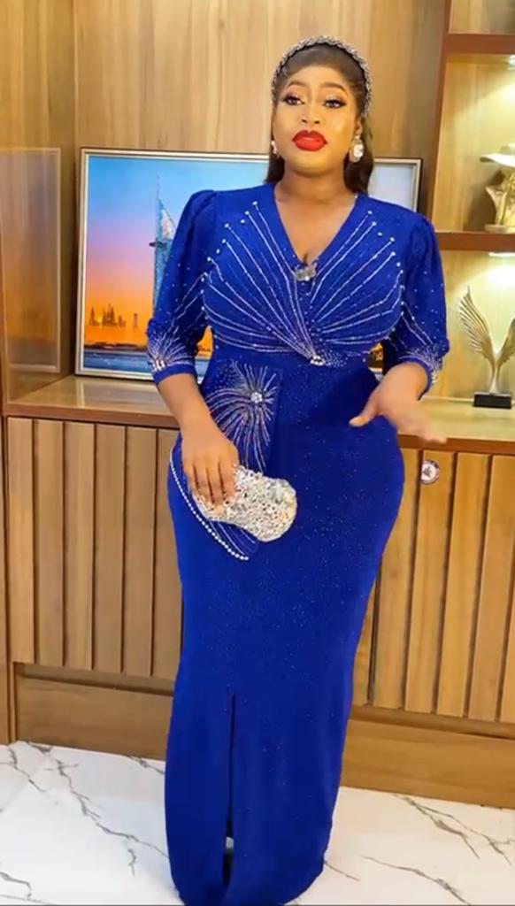Women blue long dress Godshandfashion Women blue long dress Godshandfashion