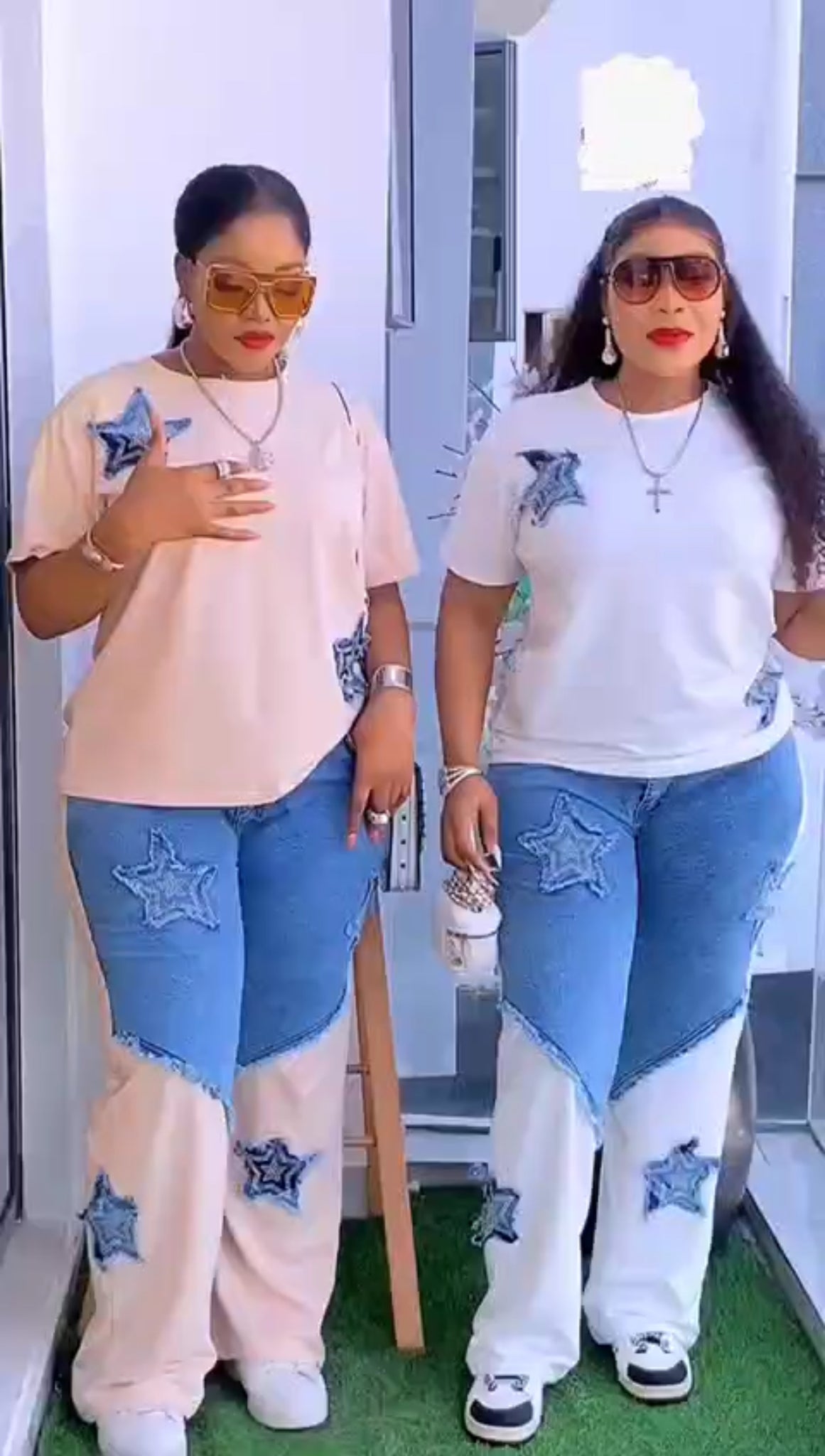 Beautiful 2pcs jeans  pant and top