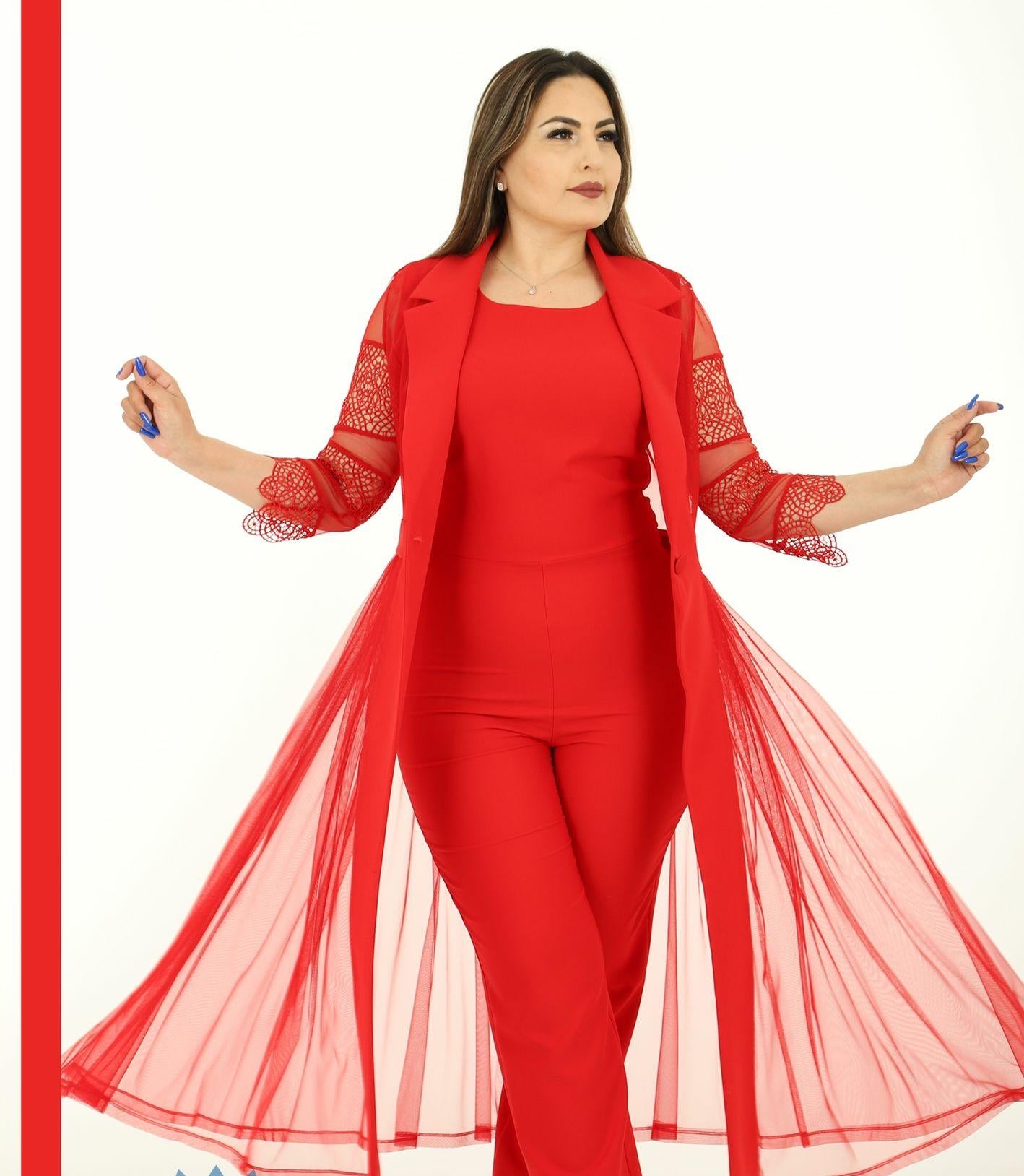 Beautiful red jumpsuit-ghfempire.com