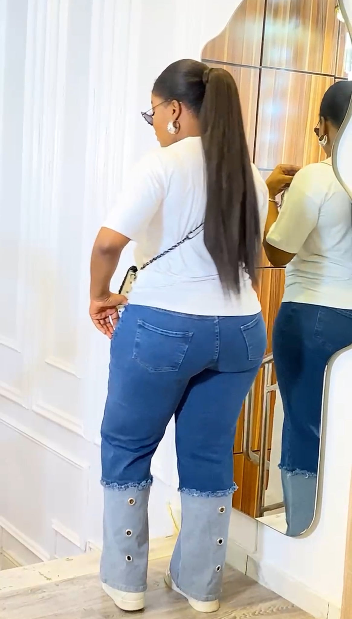 Ladies 2pcs jeans  pant and top