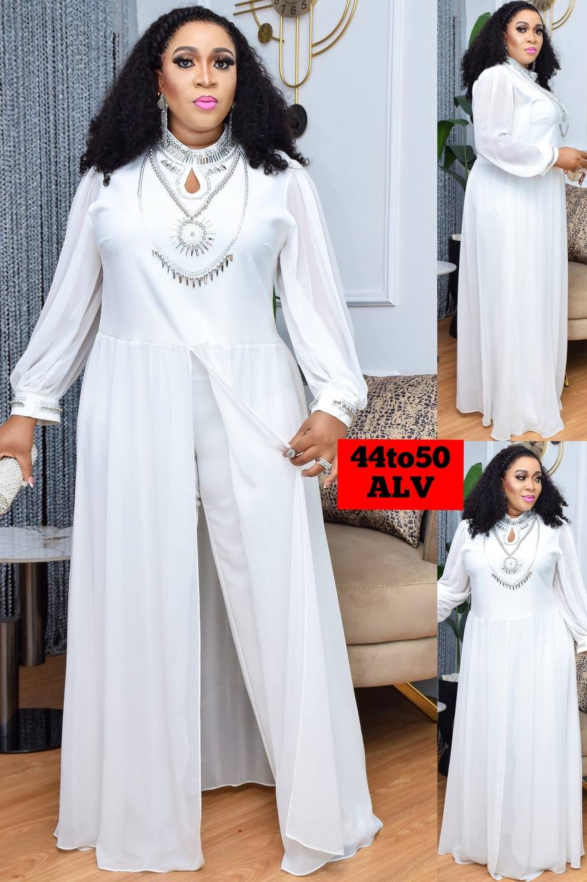 White gorgeous pant &  blouse party set