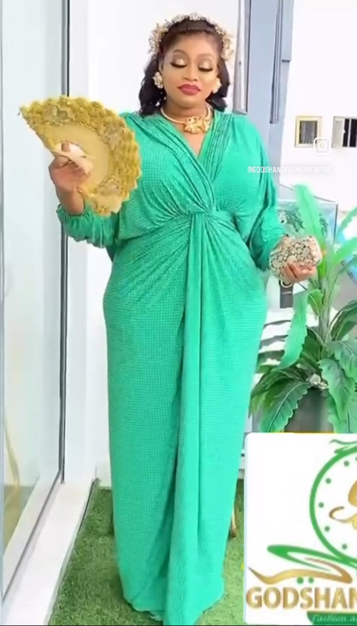 Green gorgeous party dress