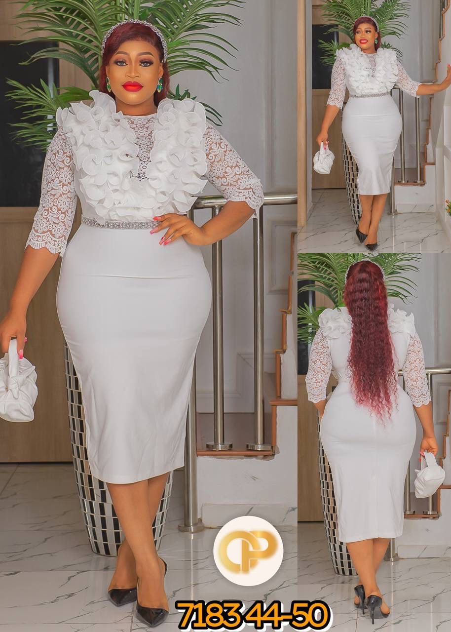 Gorgeous white Below The Knee Dress