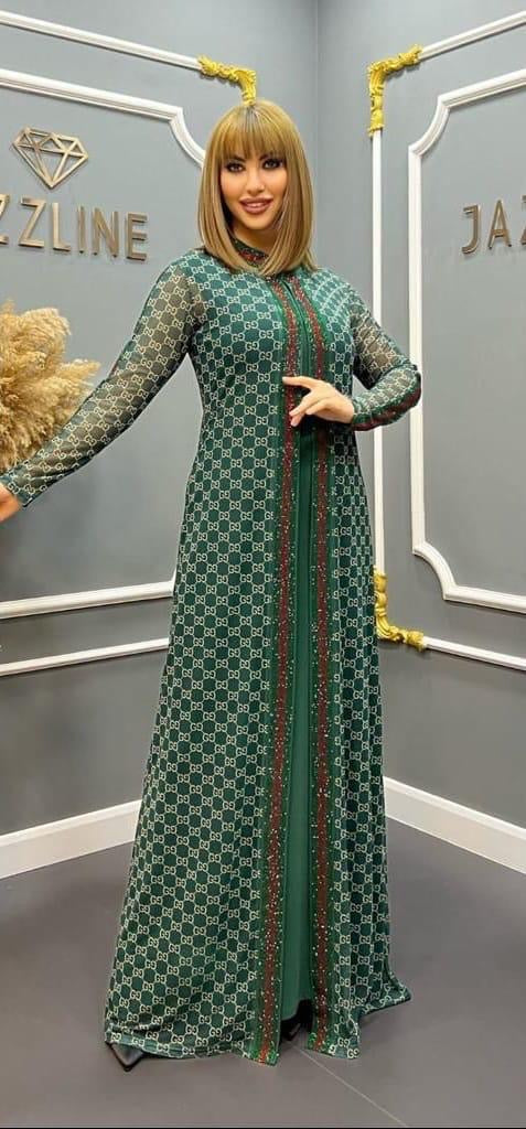 Green abaya dress