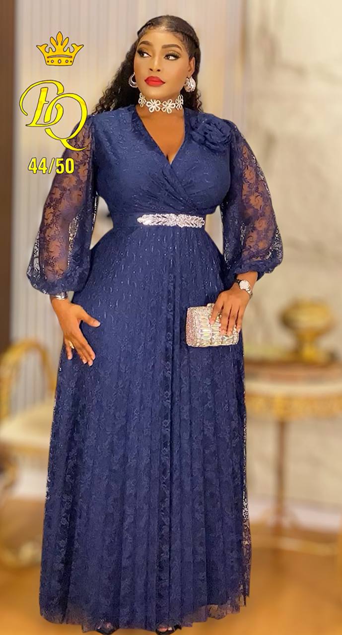 Navy blue gorgeous maxi dress