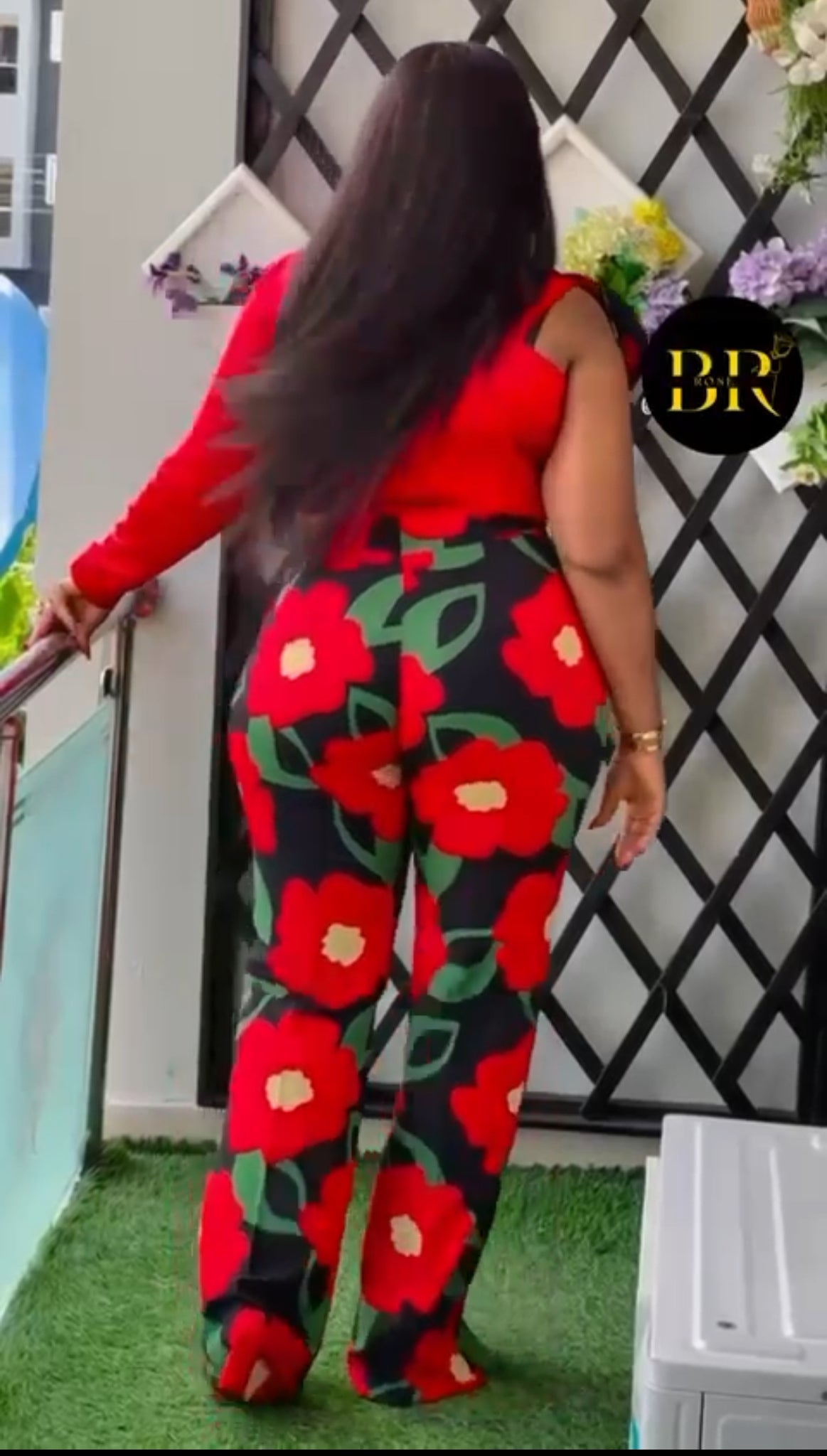 Red Rose pant and top