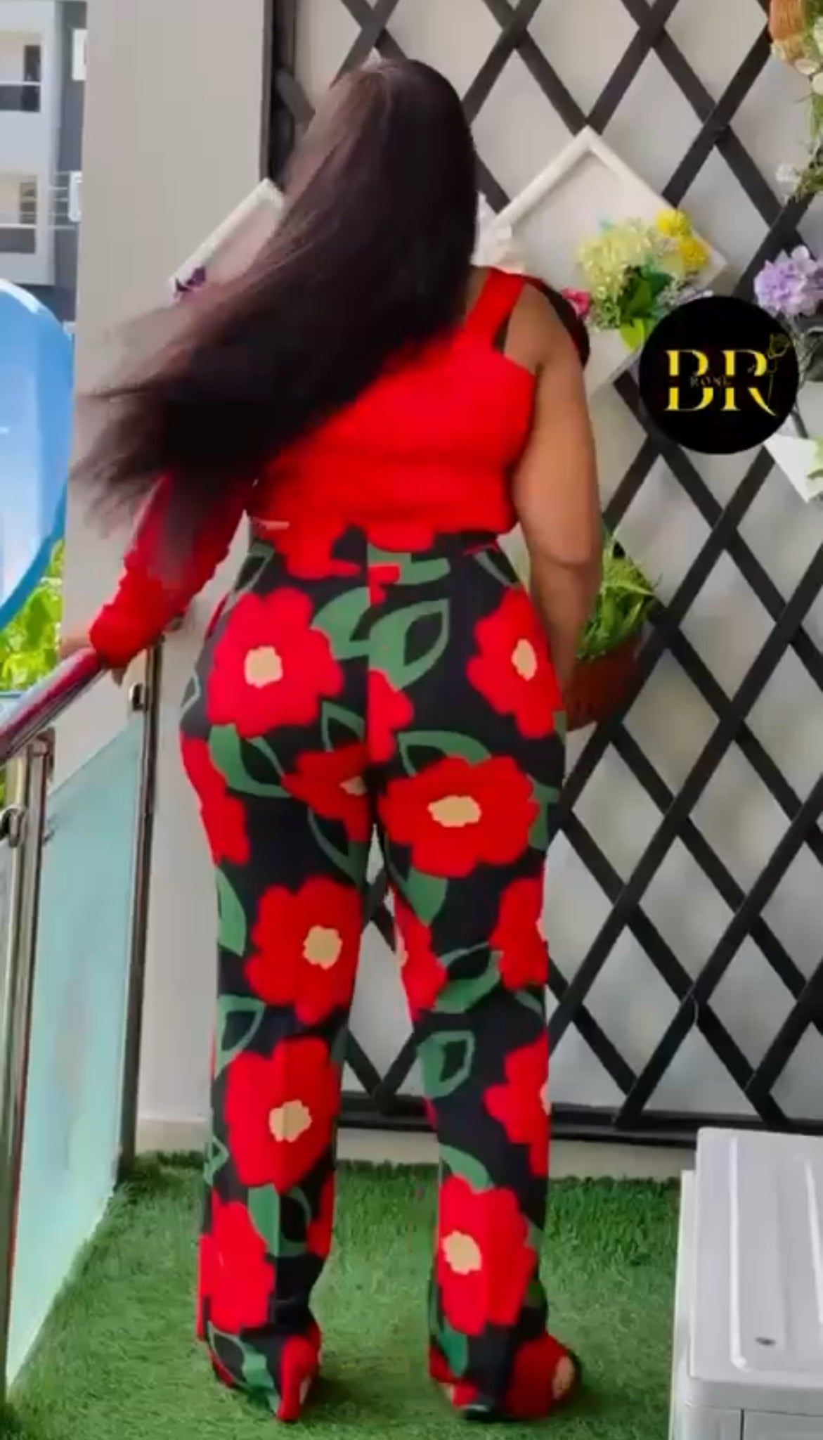 Red Rose pant and top