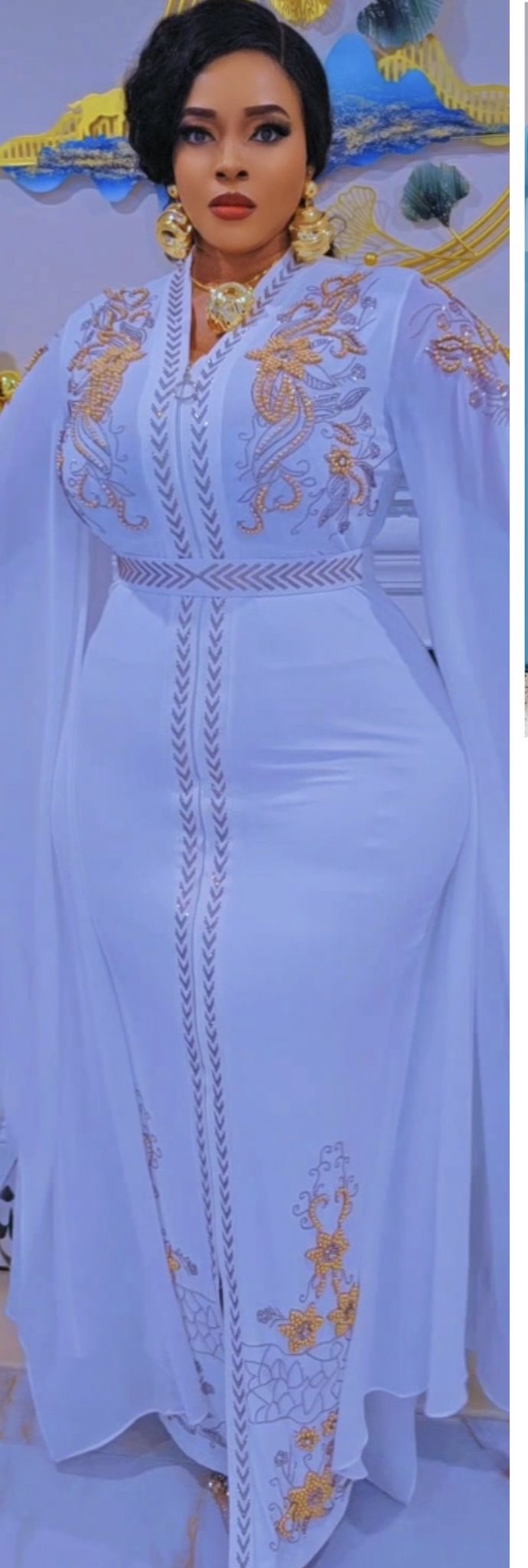 Lycra white gorgeous dress