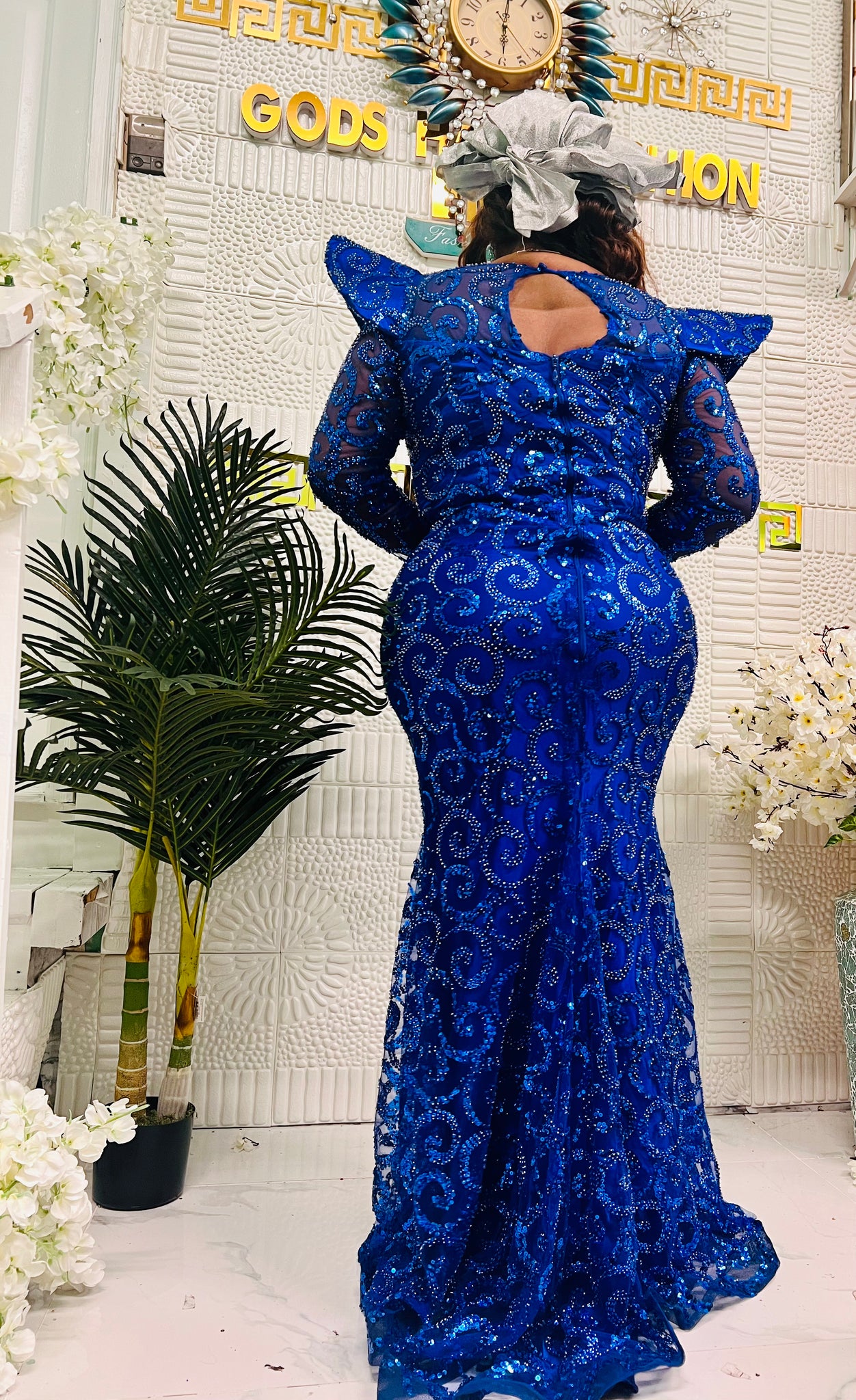 Blue elegant party dress