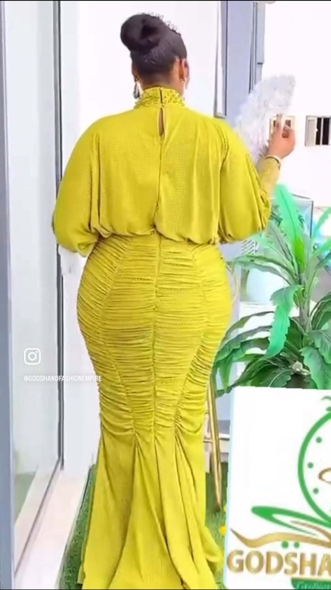 Lemon gorgeous party dress