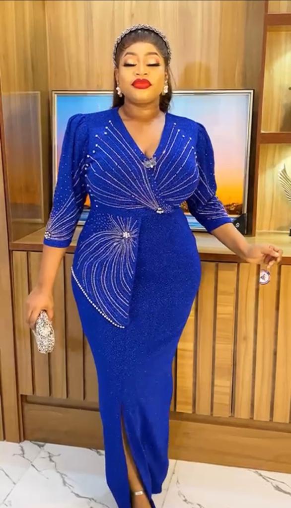 Women blue long dress – Godshandfashion