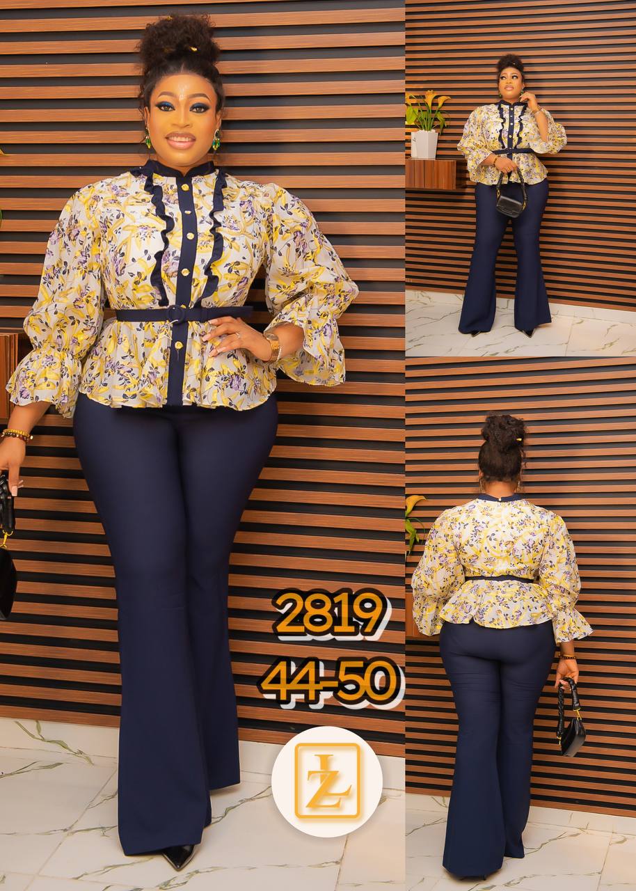 Navy blue beautiful pant and blouse