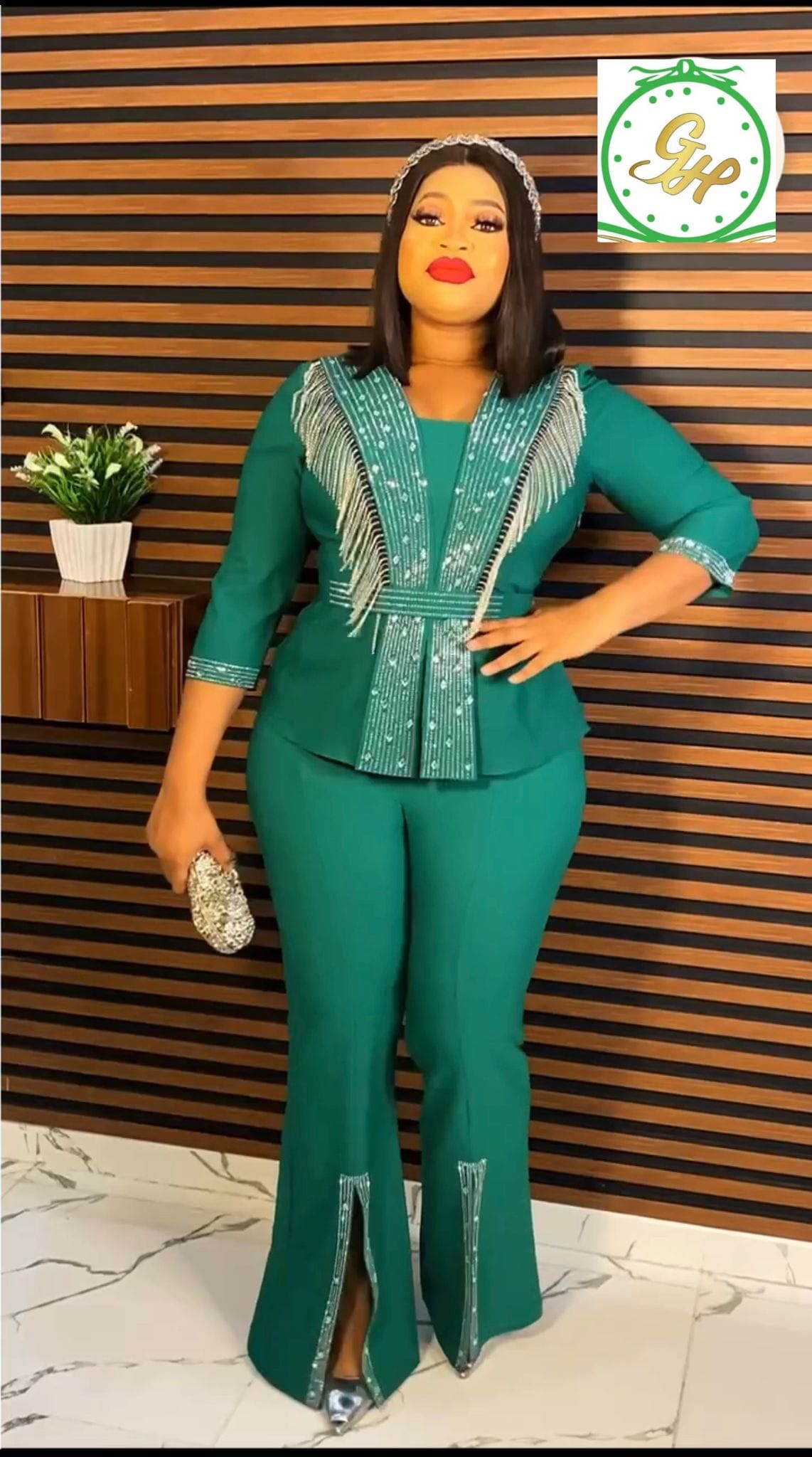 Green beautiful pant and blouse