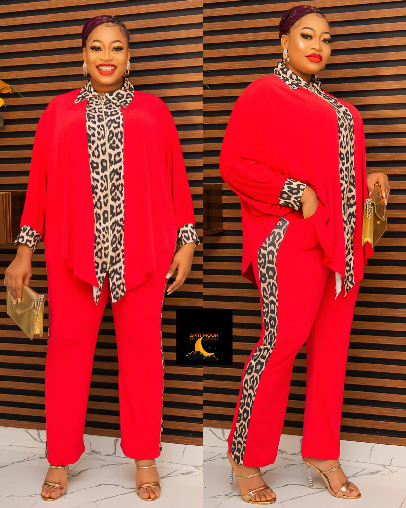 Red big top and pant