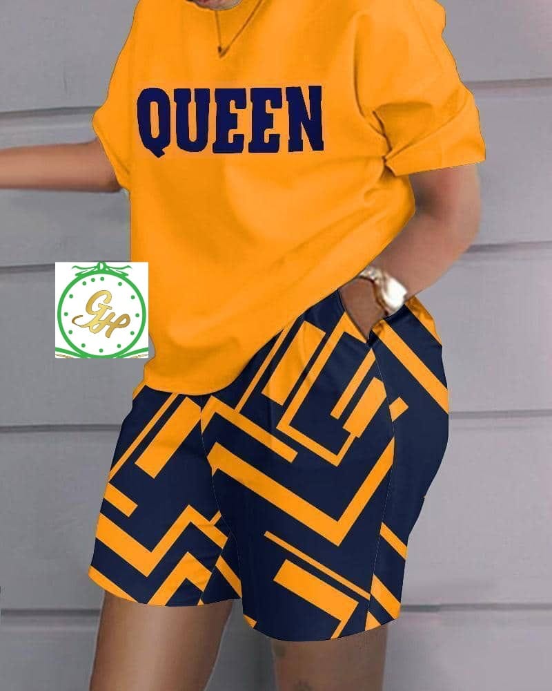 Queens short and blouse