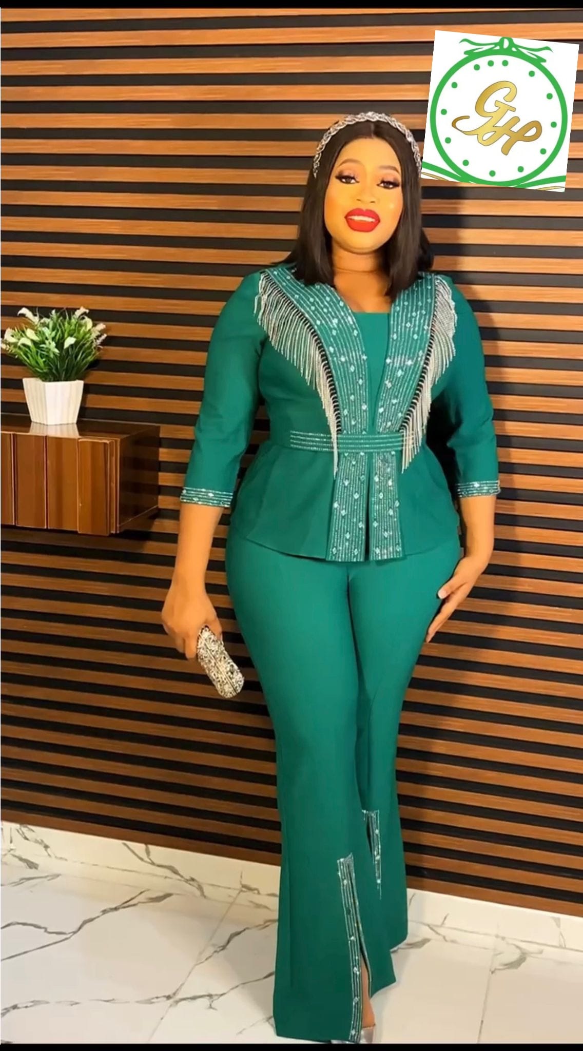 Green beautiful pant and blouse