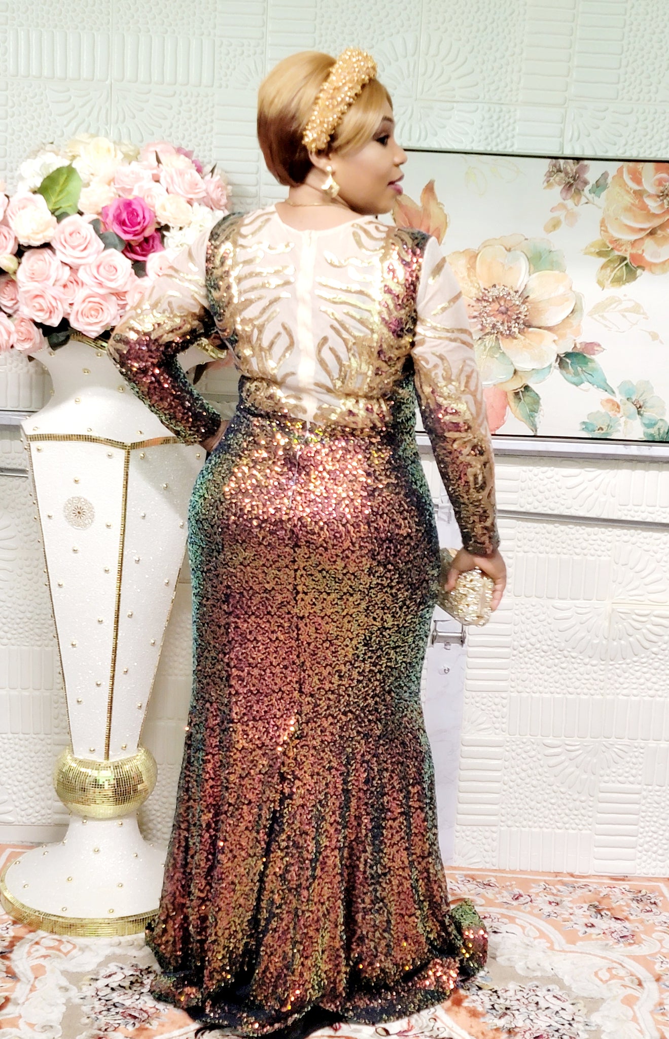 Luxious sequins party dress - Godshandfashion -