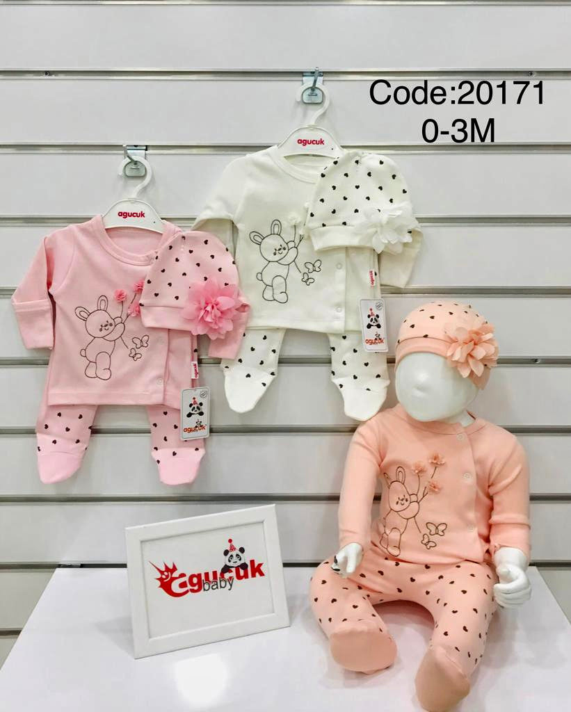 Light Color Baby Girl Wear With Hat - Godshandfashion -