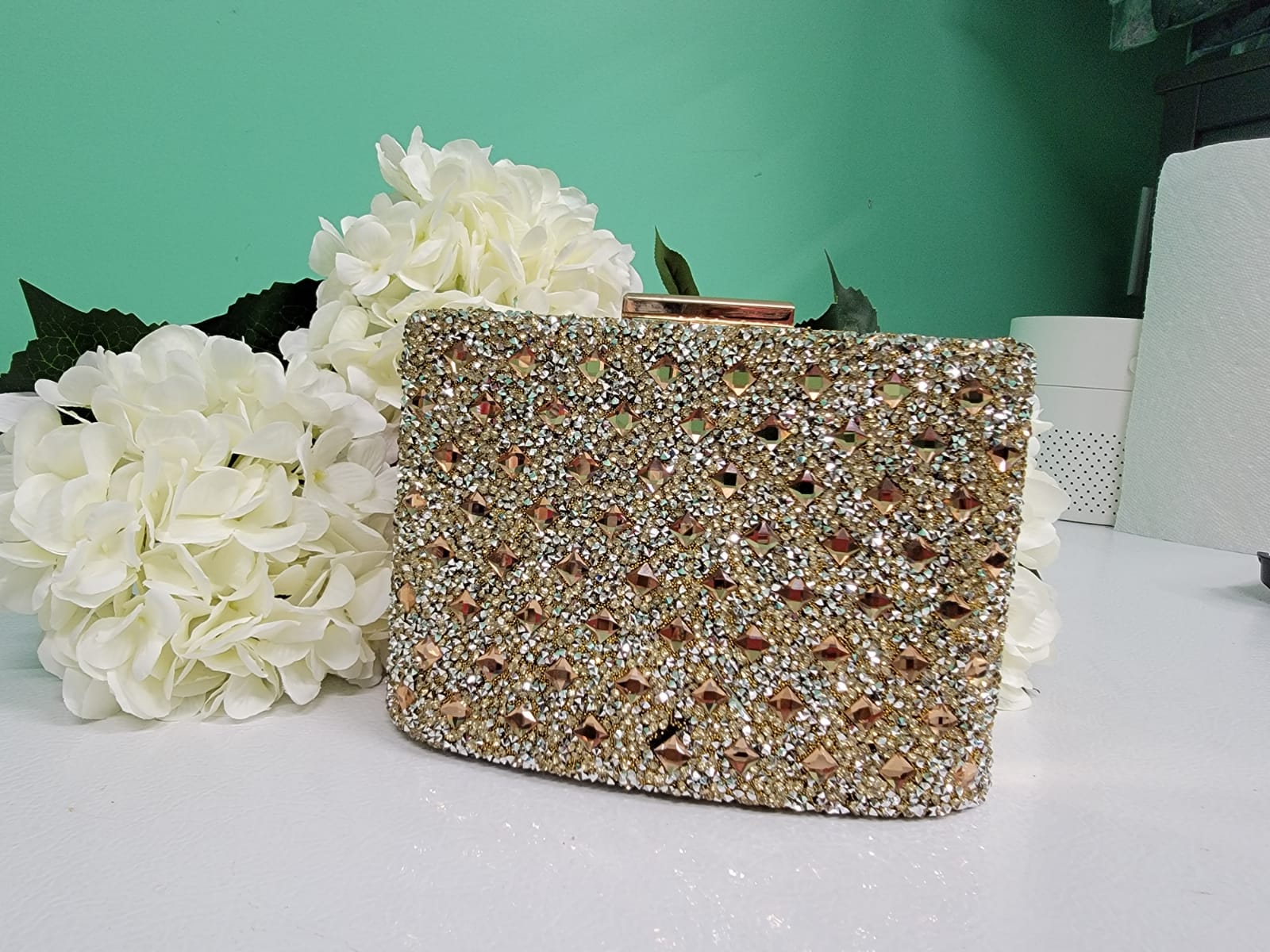 Ladies clutch bag - Godshandfashion - Just as pictures / gold