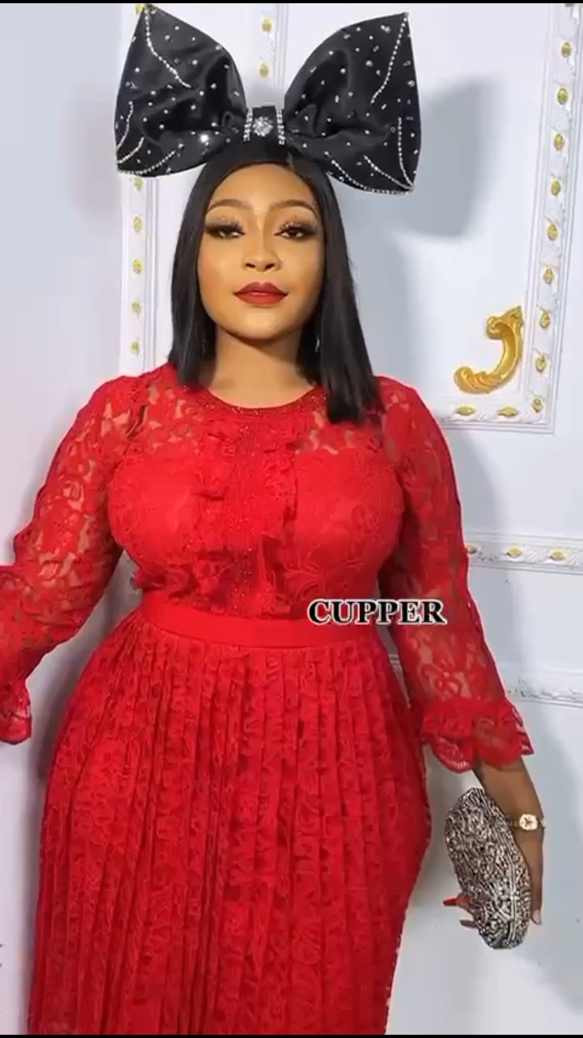 Elagant red short dress - Godshandfashion -