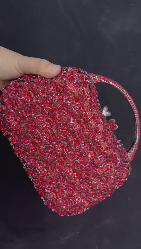 Flower red clutch bag - Godshandfashion