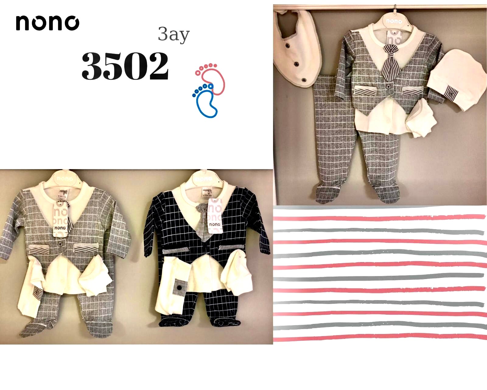 4pcs Baby Warm Suit 2-Colors - Godshandfashion -