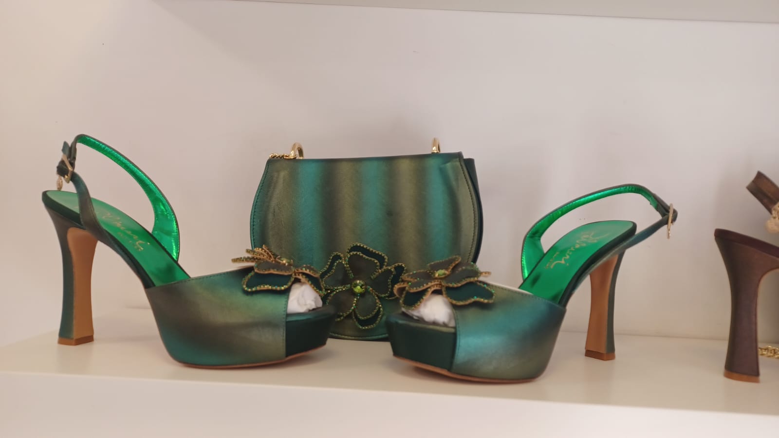 Italian shoe and bag sets - Godshandfashion - Army green/ US 101/2/EUR 41