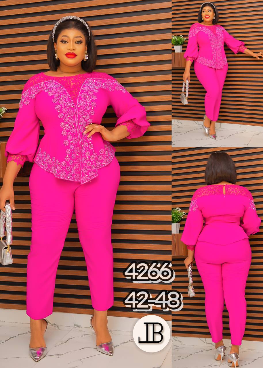 Lucy pink pant and blouse set