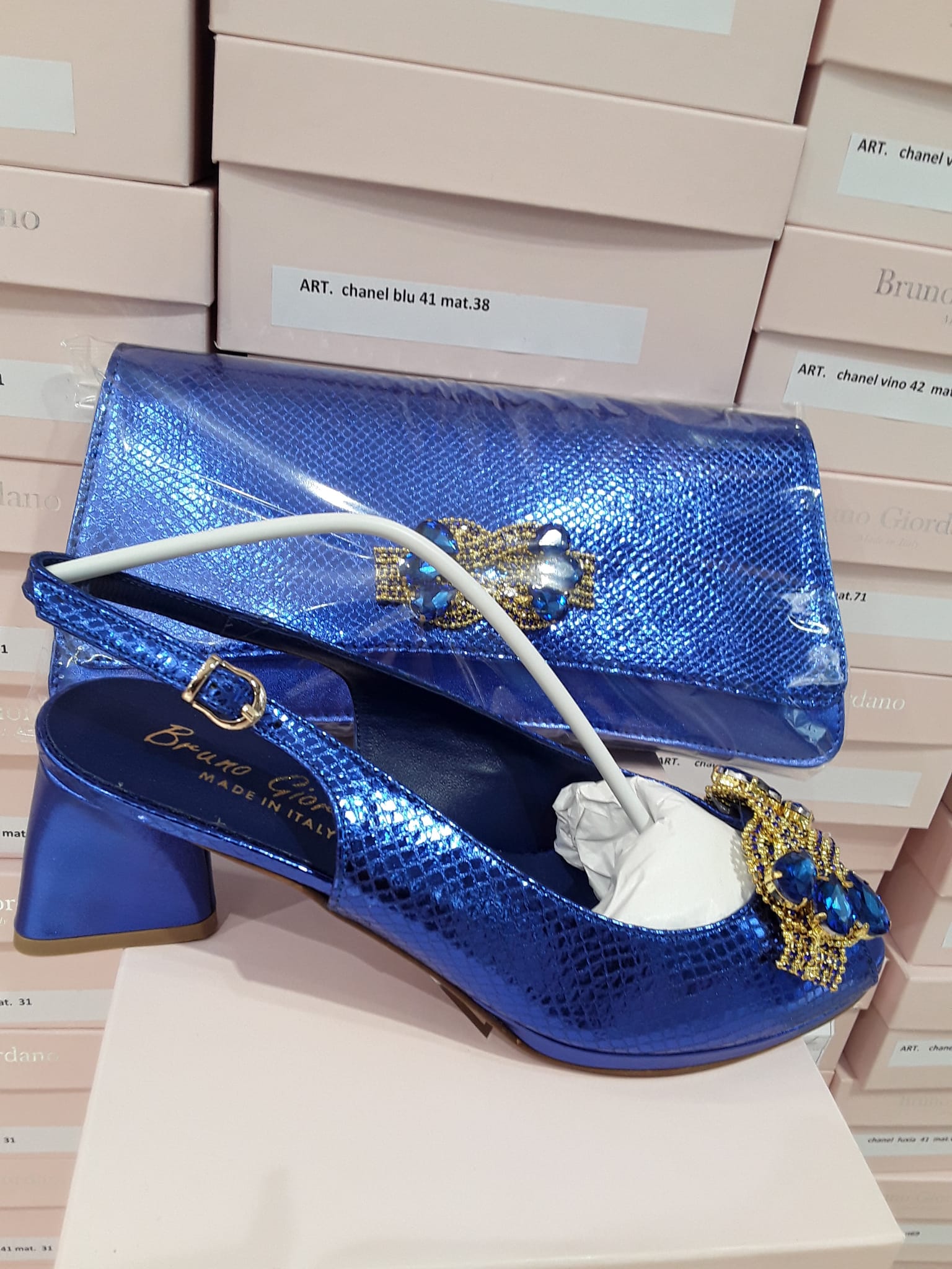 Bruno Italian shoe and bags - Godshandfashion - Royal blue EUR 40/US 10
