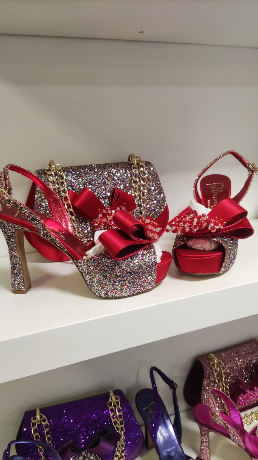 Luxury Italian Bruno shoe and bag - Godshandfashion - Red EUR 38/US 8, bruno shoes