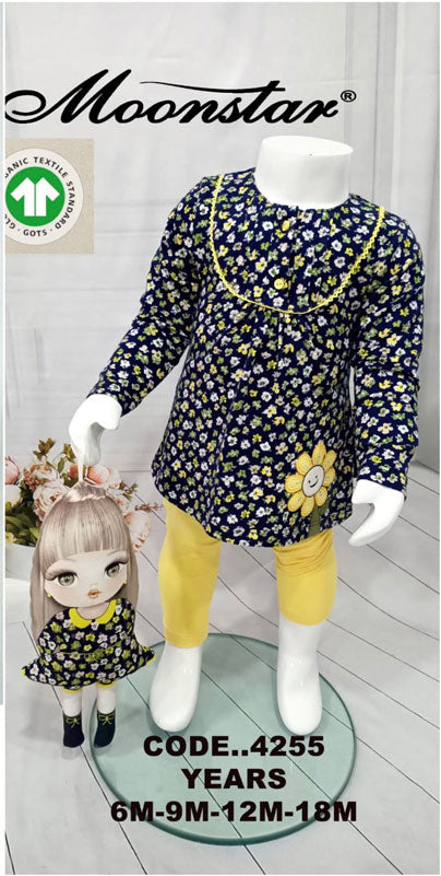 Baby girls leggings and blouse with doll - Godshandfashion -