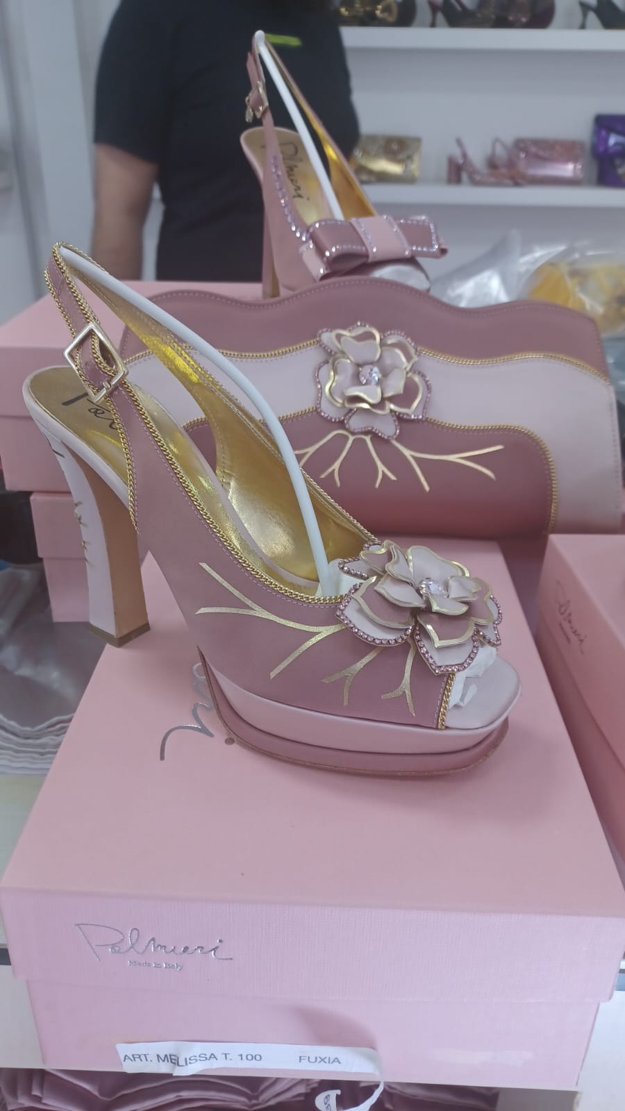 Beautiful Italian shoe and bag - Godshandfashion - Dusty pink 2 EUR 41/US 101/2