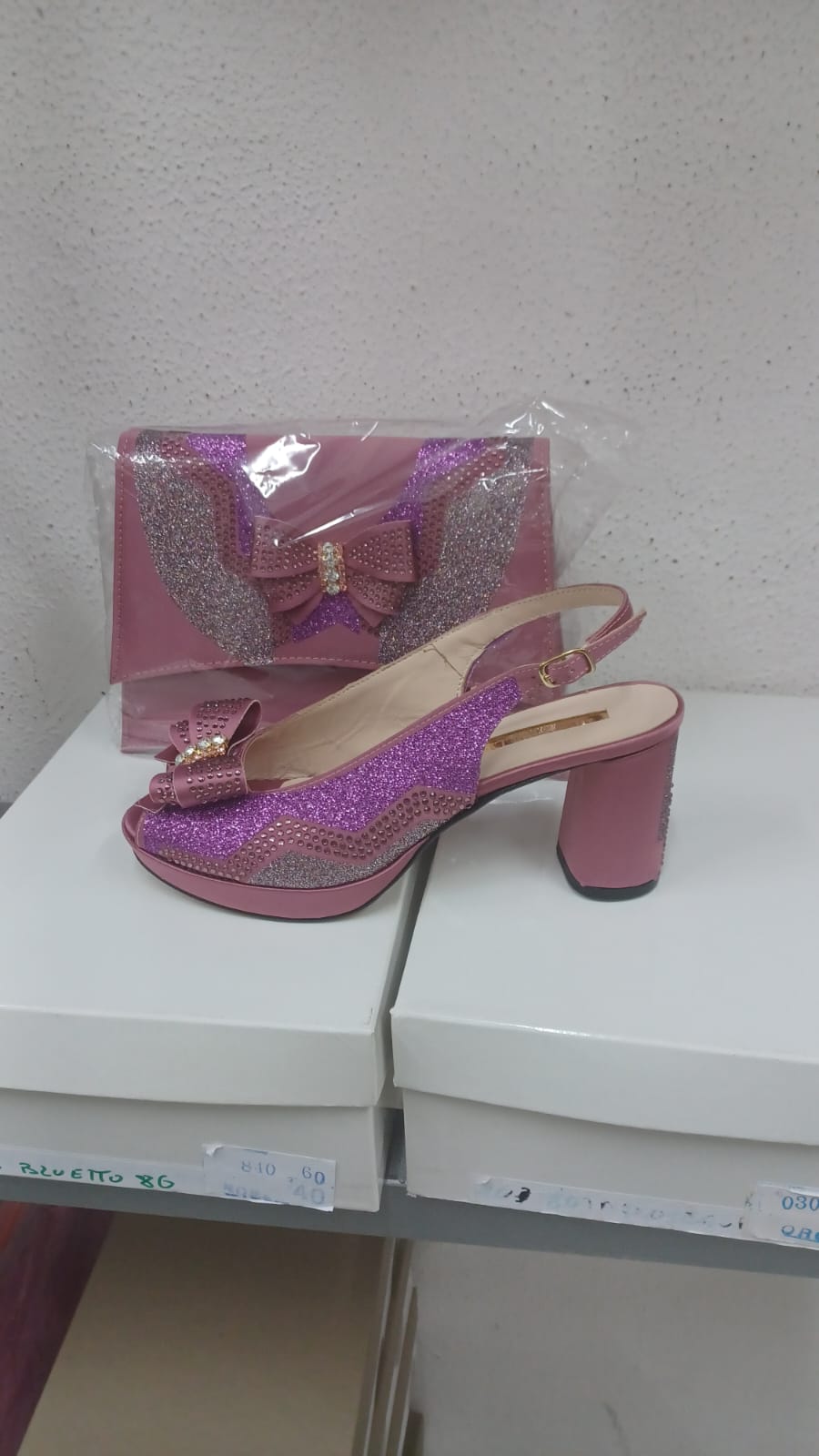 Beautiful Italian shoe set - Godshandfashion - Lilac EUR 42/US 11