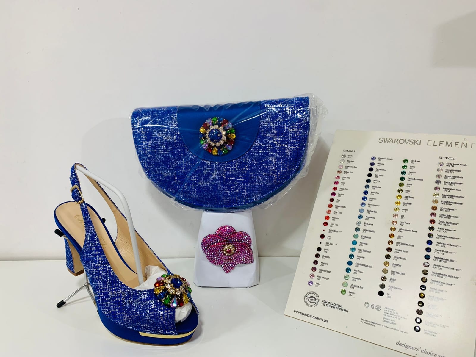 Italian Blue shoe and bag - Godshandfashion - Royal blue EUR 42/US11